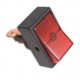 Red Rocker Switch Square Mount