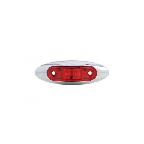 Red LED Marker & Clearance Light w/ Bezel